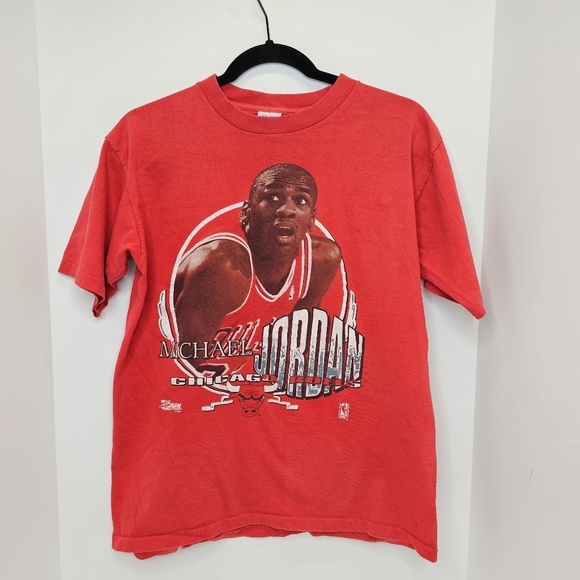VINTAGE SALEM JORDAN CHICAGO BULLS NBA T-SHIRT 1991 MADE IN USA SIZE L. - Picture 1 of 16